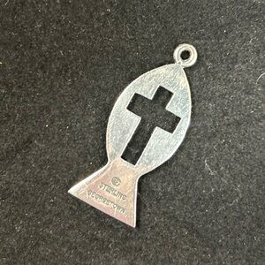 Rare Vintage ( Gusterman ) Georgetown Sterling Ichthys / Ichthus Charm / Pendant